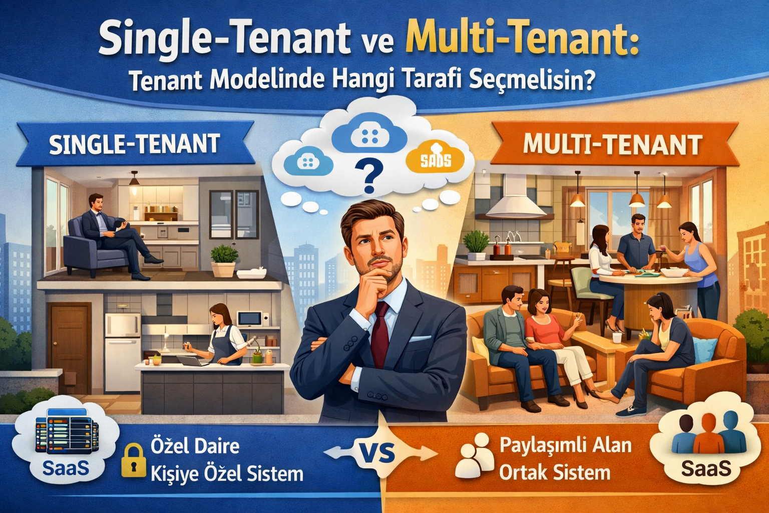 Single-Tenant ve Multi-Tenant: SaaS Mimarinde Hangi Tarafı Seçmelisin?